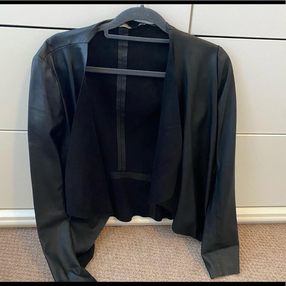 Black faux leather jacket